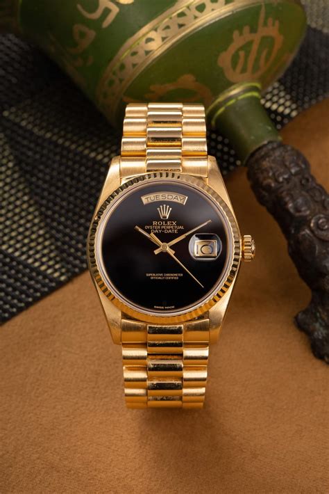 rolex yellow dial 41mm|Rolex day date onyx dial.